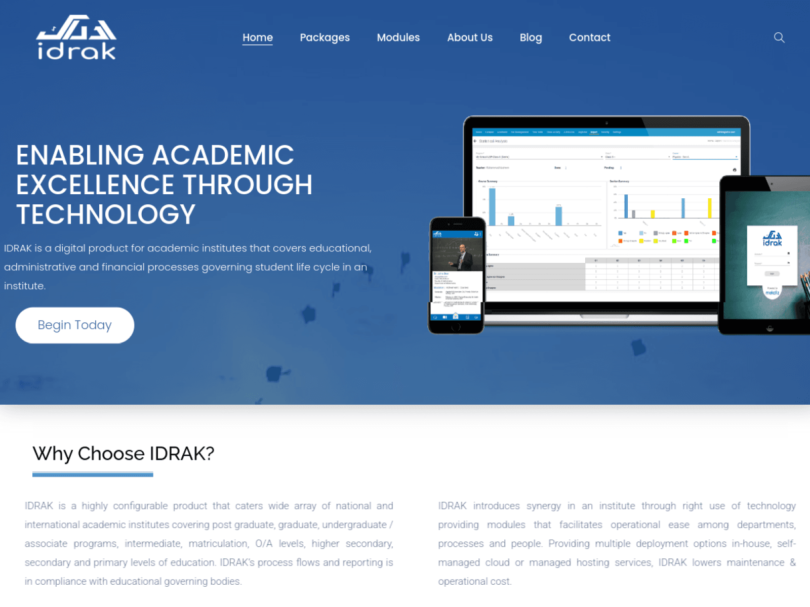 IDRAK: Academic Operating System for Institutes